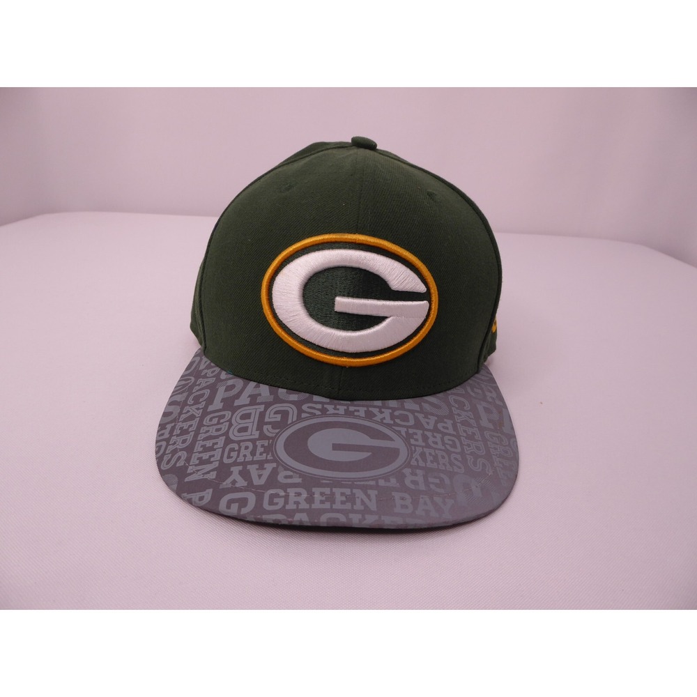 NFL Green Bay Packers 59Fifty New Era Printed Bill Fitted Hat Cap Size 7